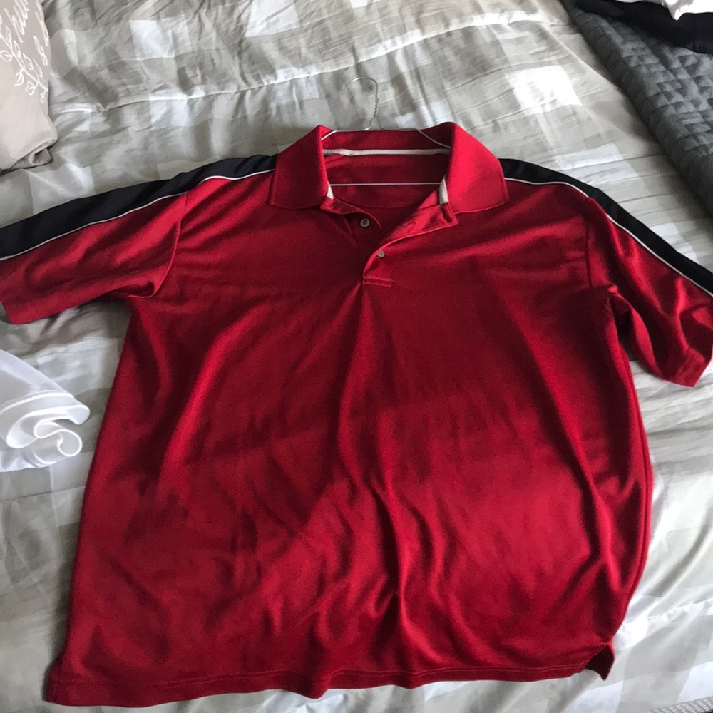Red and black polo